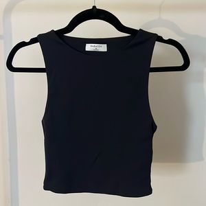 Aritzia Babaton Crop Tank Top Black XS
